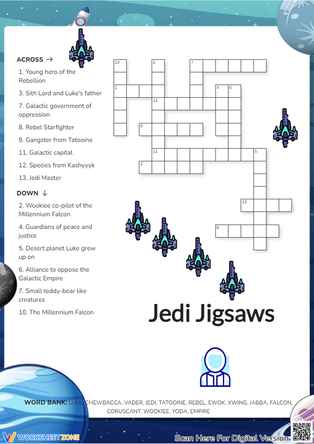 Free Printable Star Wars Crossword Puzzles