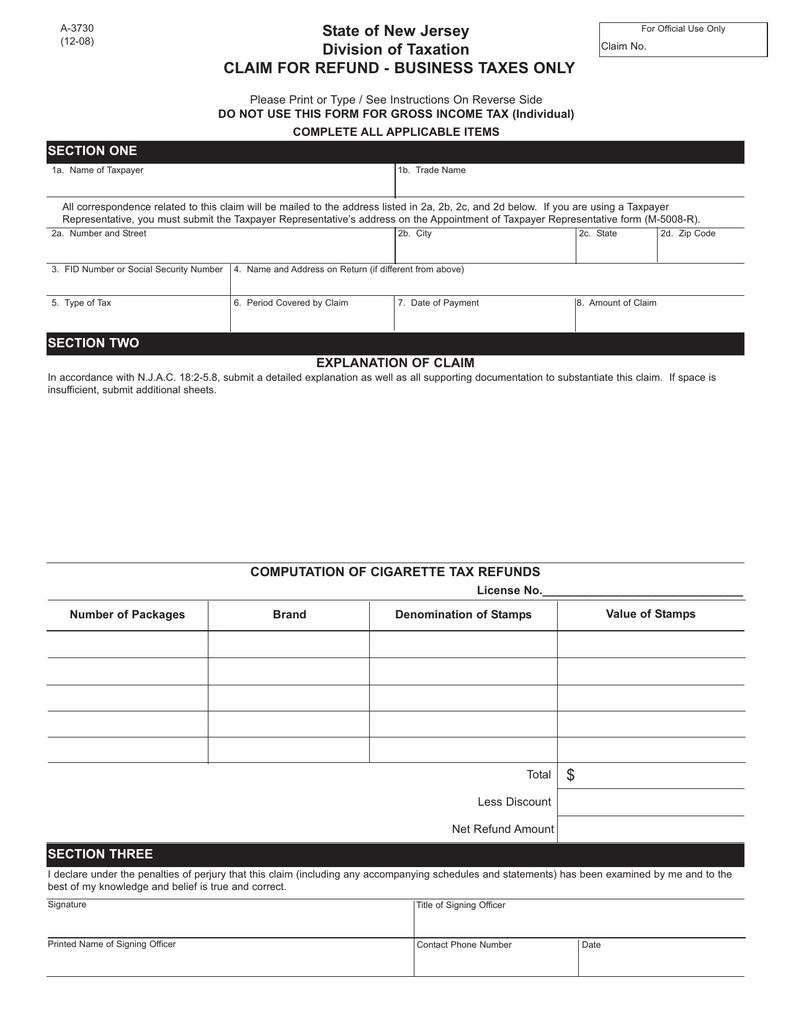 Nj Form M-5008-R Instructions