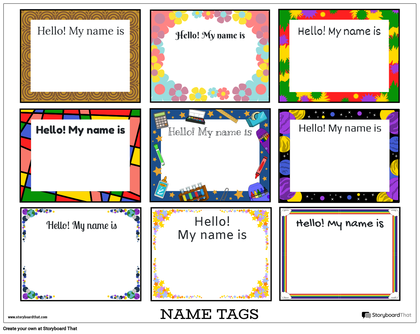 Printable Free Name Tags