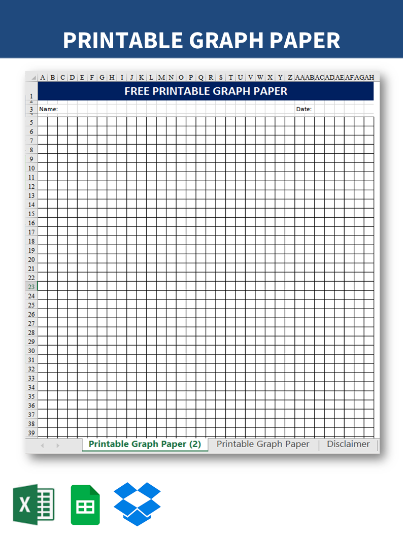 Graph Paper Free Printable 1/3 Inch Squares