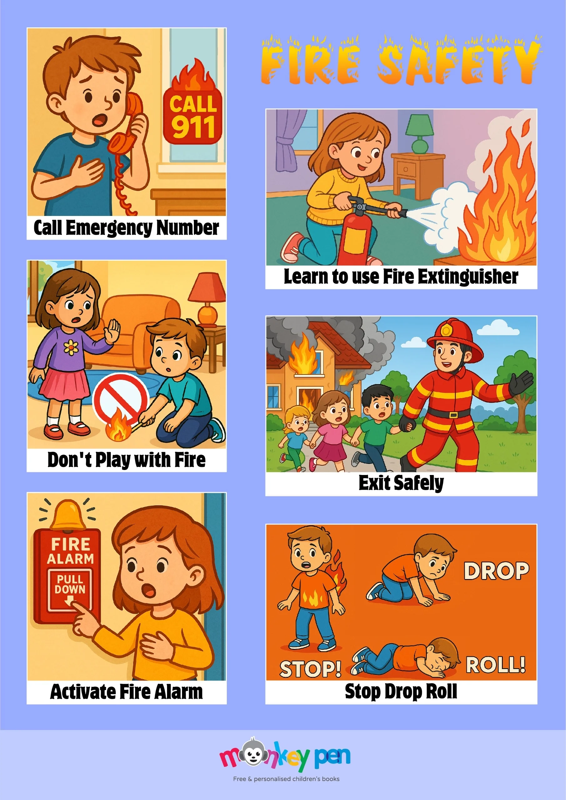 Fire Safety Printables For Kids