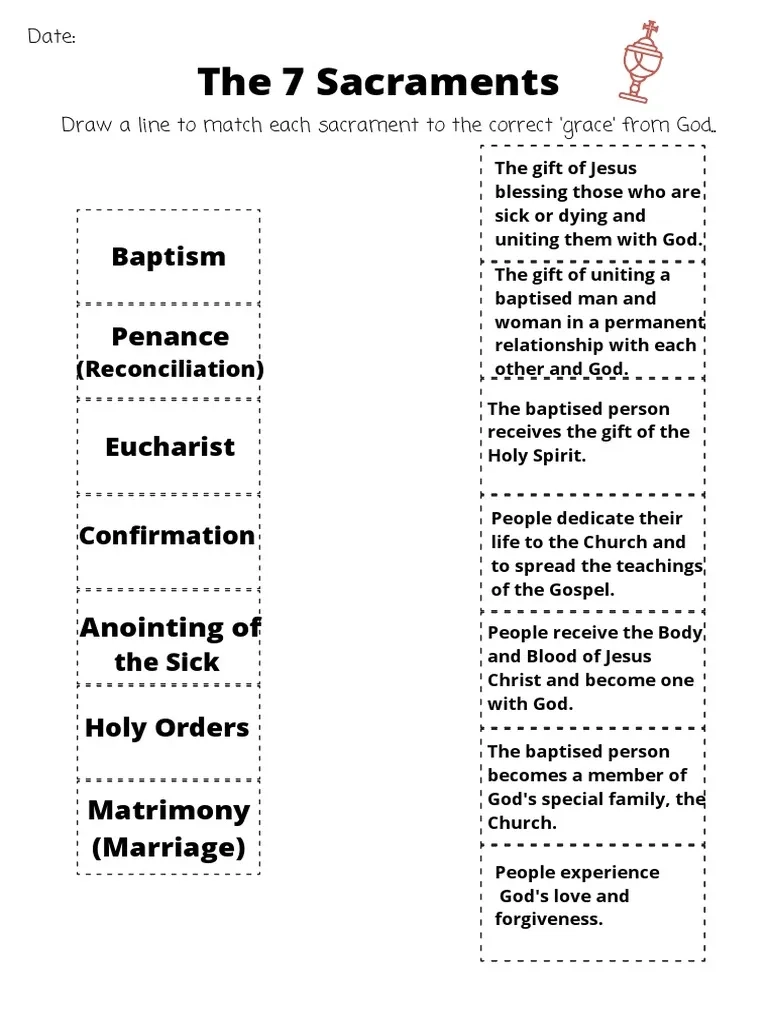 Free Printable Seven Sacraments Catholic