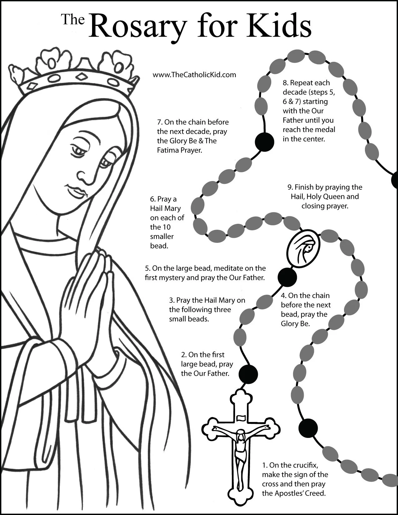 To Pray Rosary Hail Mary Beads Pray The Holy Rosary Catholic 