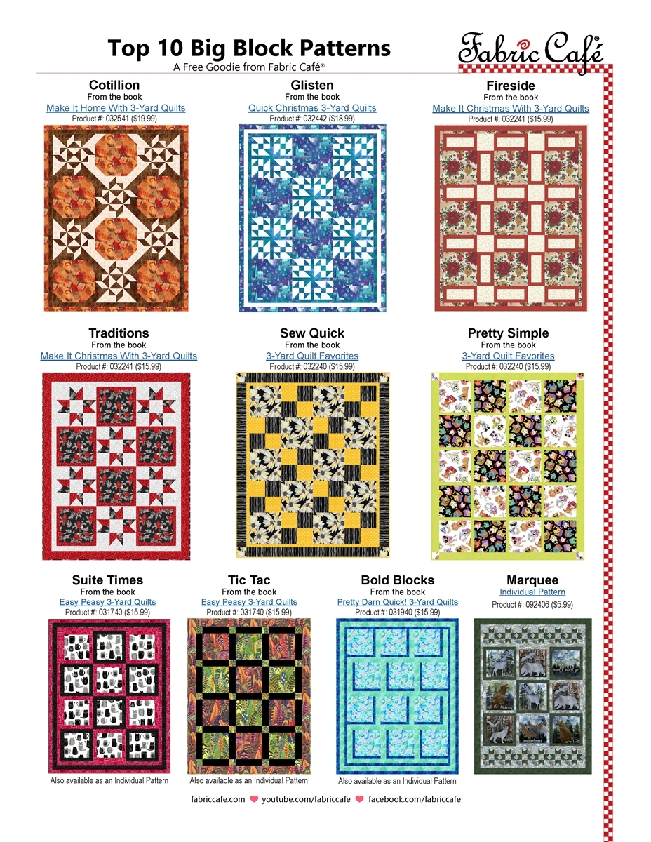 Top 10 Big Block Patterns Free Reference Sheet Free Reference Sheet