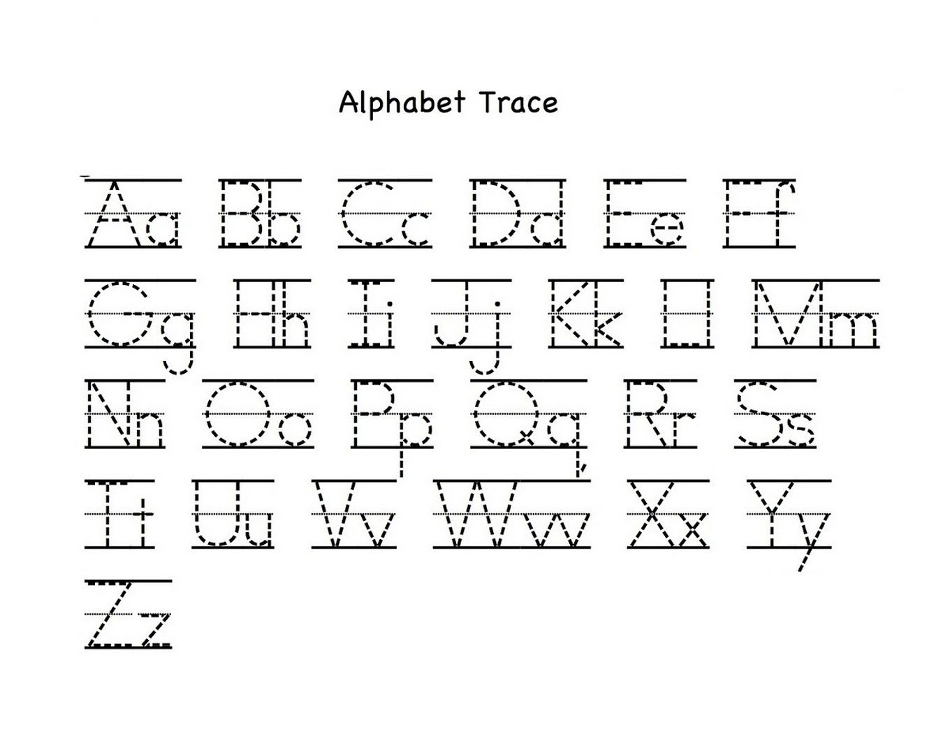 Abc Trace Free Printable