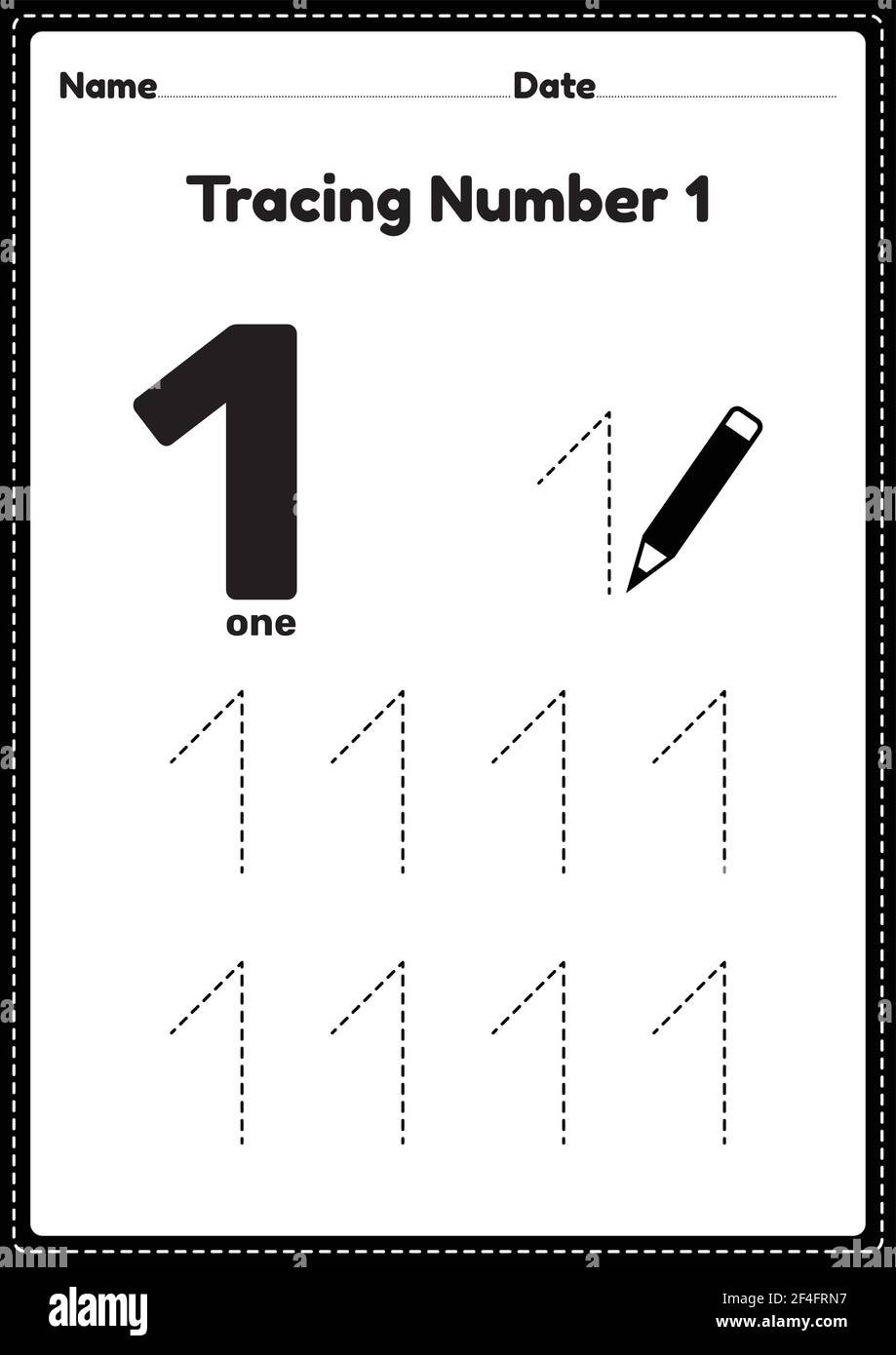 Printable Number 1 Worksheets For Toddlers
