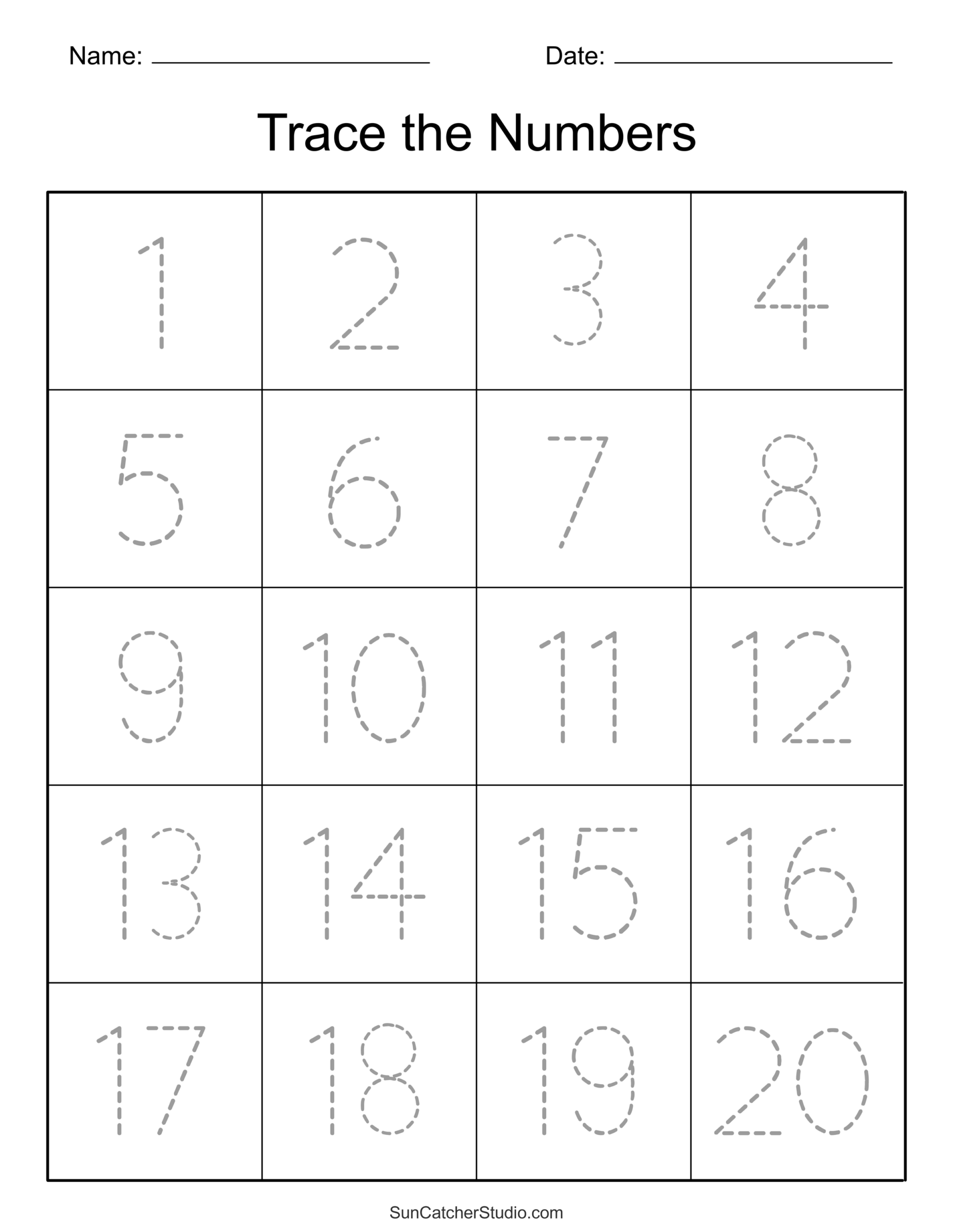 Free Printable Tracing Worksheets For Kindergarten