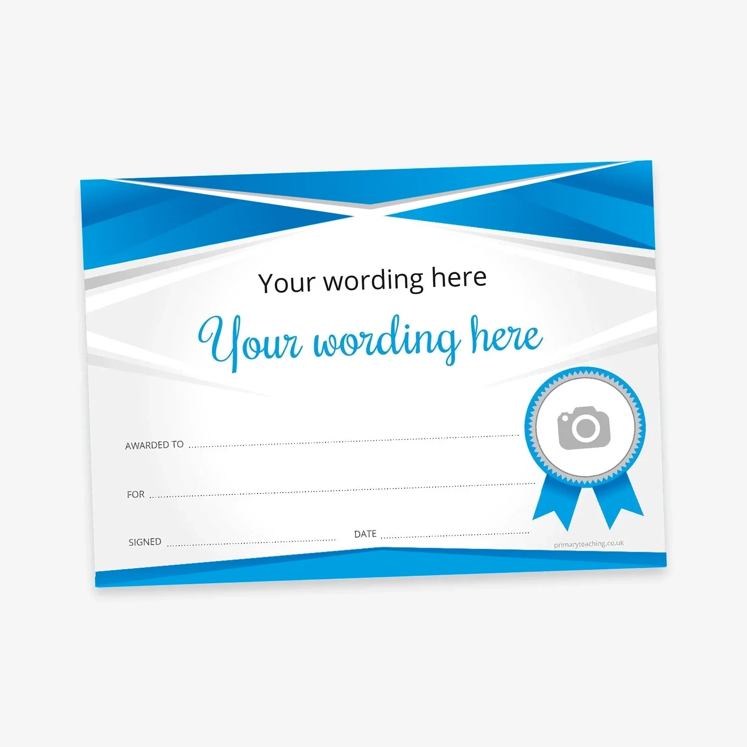 Upload Your Own Logo Certificates Personalised A5