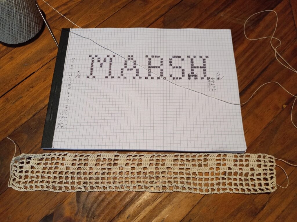 Letters On Graph Paper For Filet Crochet