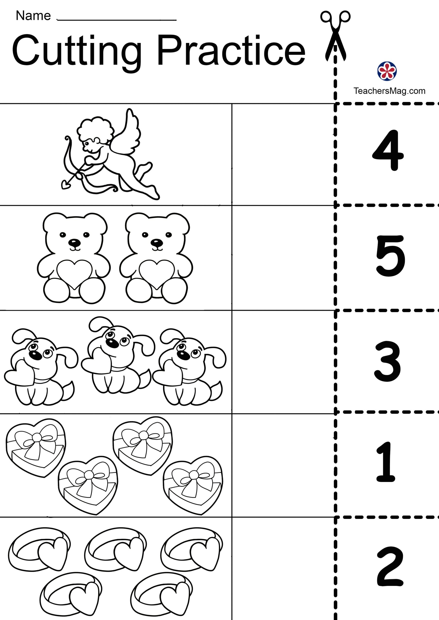 Preschool Cut Paste Printable Worksheets