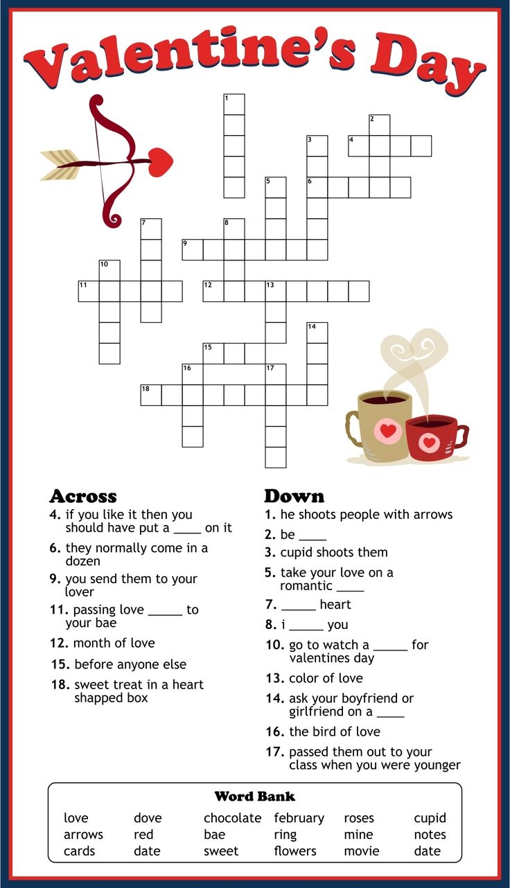 Free Crossword Puzzles Love Words