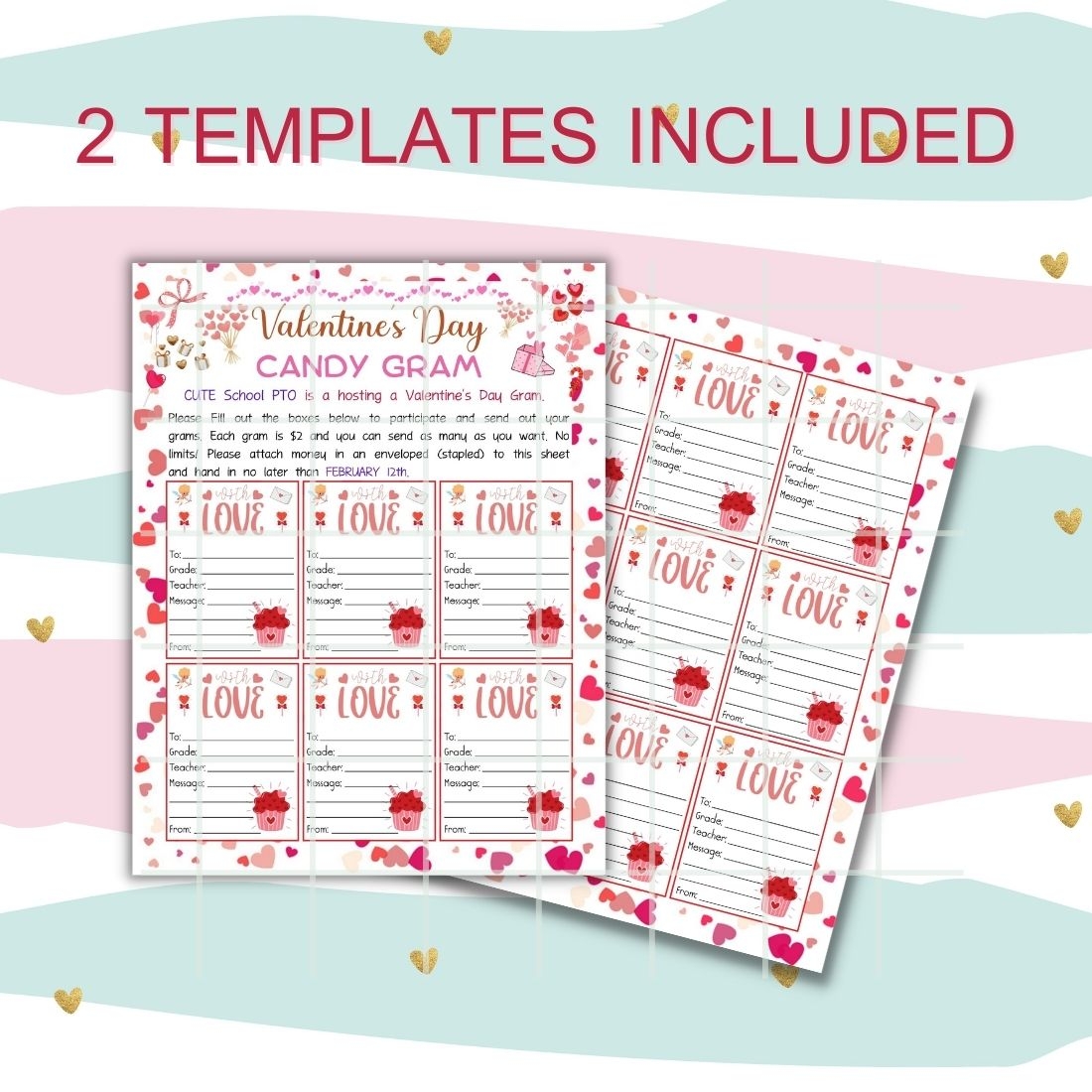Valentines Candy Gram Editable By Canva