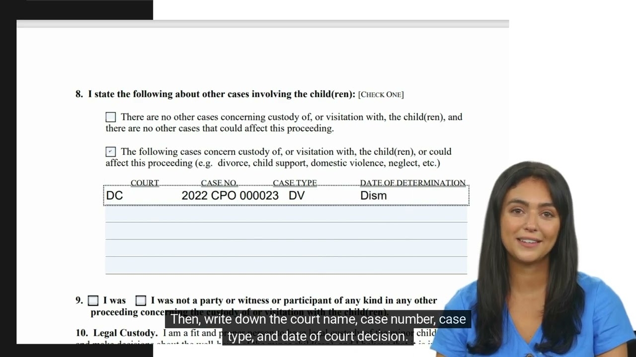 Video 5 How To Fill Out The Child Custody Form Attachment B