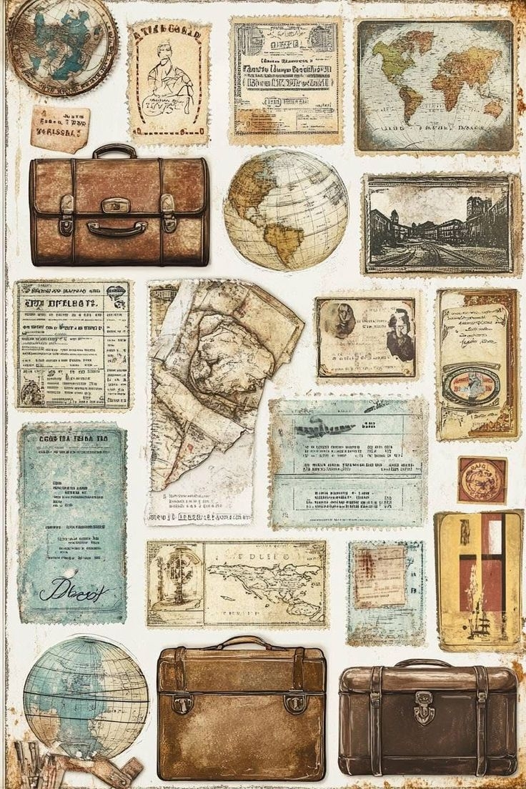 Vintage Scrapbook Paper And Stickers For Creative Art Projects In 2025