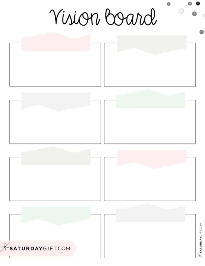 Vision Board Sheets Printable