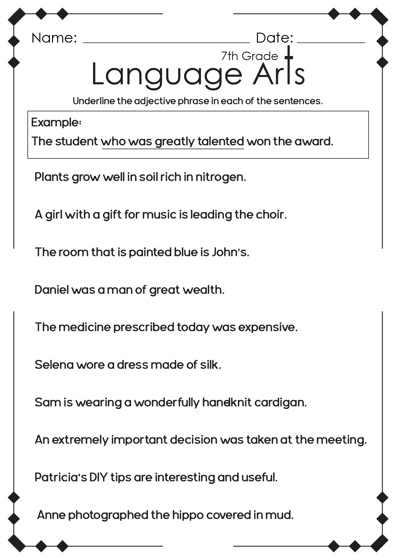 Vocabulary 20 Worksheet English 1 Worksheet For 7th 9th Grade 