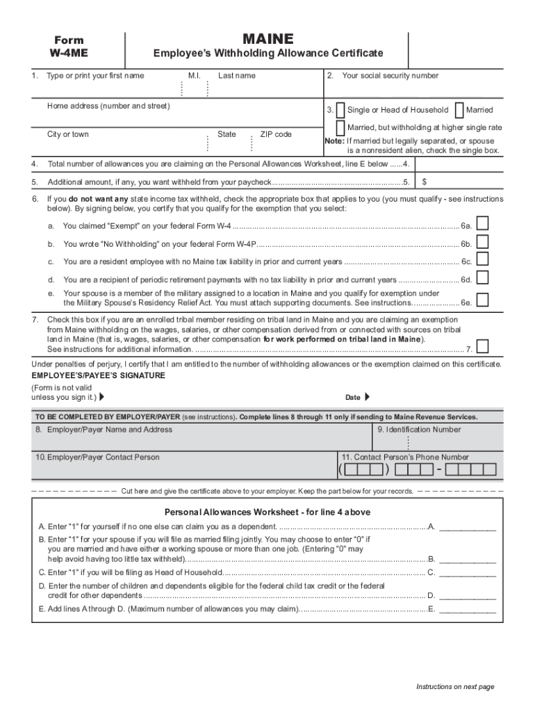 Printable Form W 4v