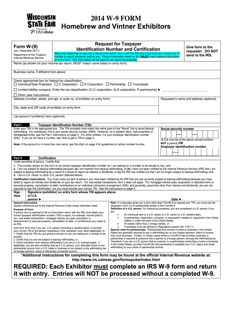 Free Printable Form W9