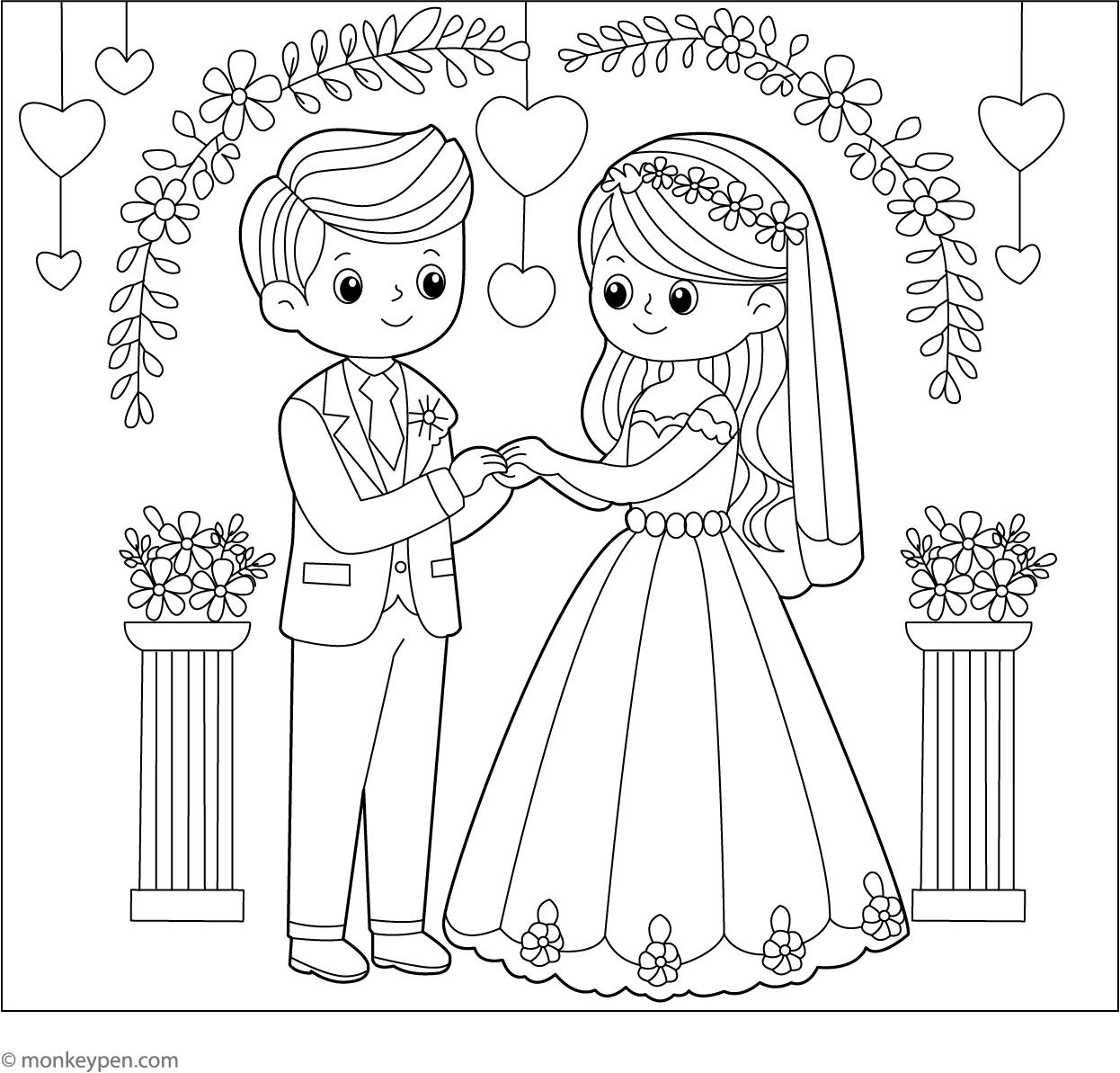 Wedding Ceremony Coloring Page