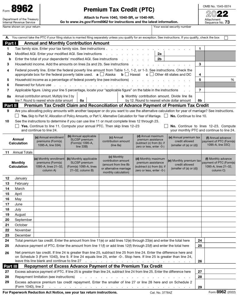 Irs Form 1095-A