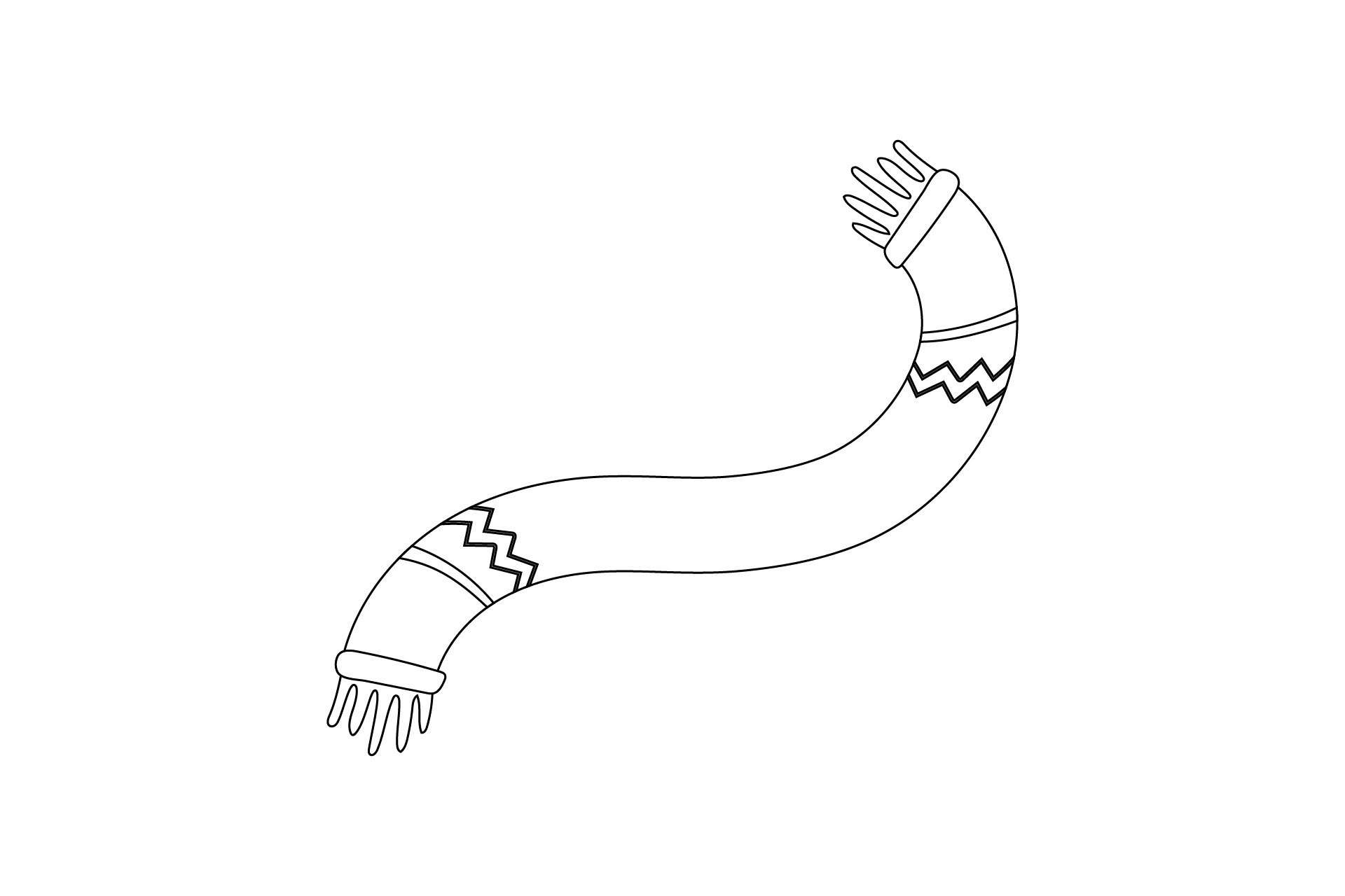 Winter Scarf Icon Outline Graphic By Bhaart studio Creative Fabrica