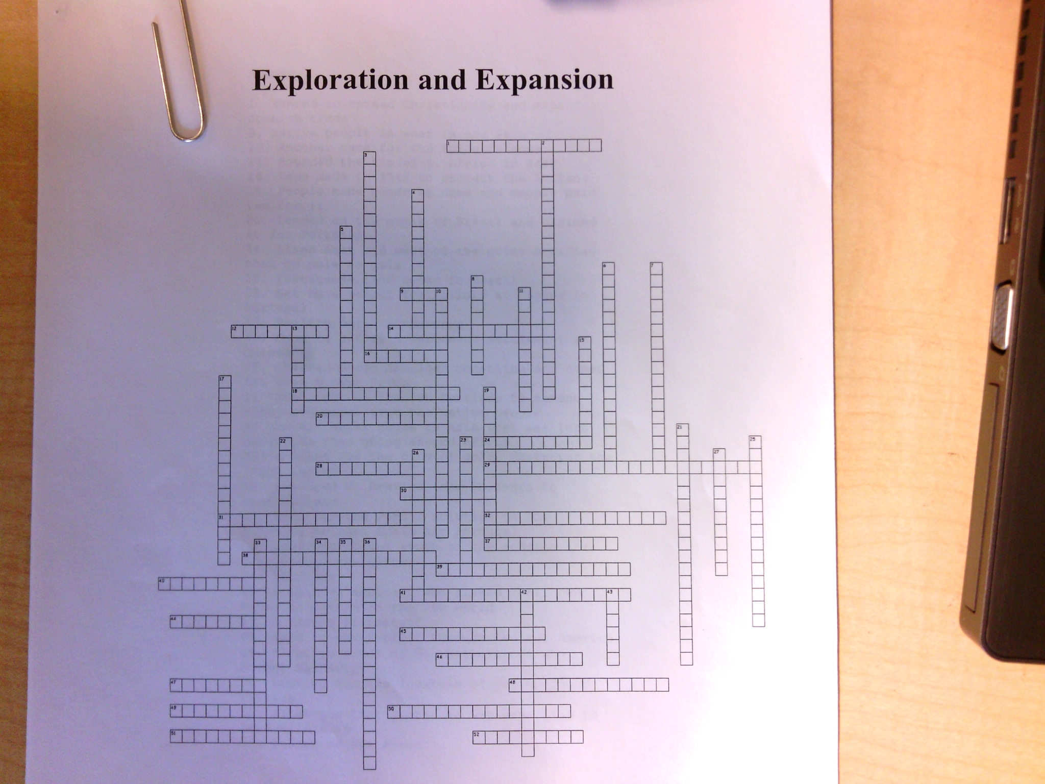 World History Crossword Puzzles Mrs Hefele s Social Studies Classes